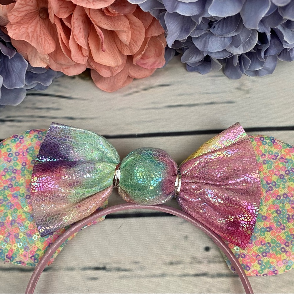 Minnie Mouse Confetti Sequin Headband & Candy Bow - Picture 5 of 13